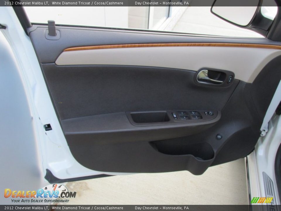 2012 Chevrolet Malibu LT White Diamond Tricoat / Cocoa/Cashmere Photo #18