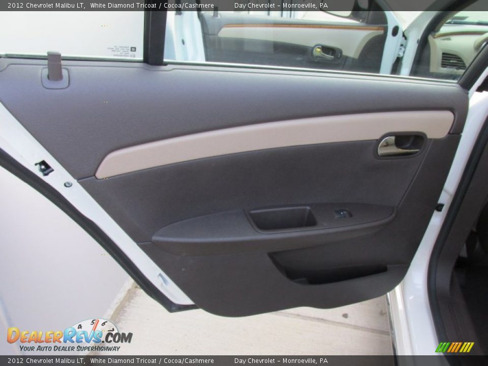 2012 Chevrolet Malibu LT White Diamond Tricoat / Cocoa/Cashmere Photo #22
