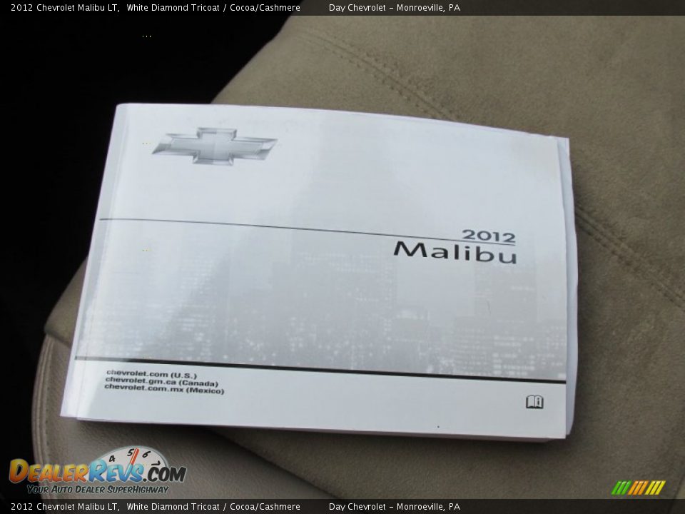 2012 Chevrolet Malibu LT White Diamond Tricoat / Cocoa/Cashmere Photo #35