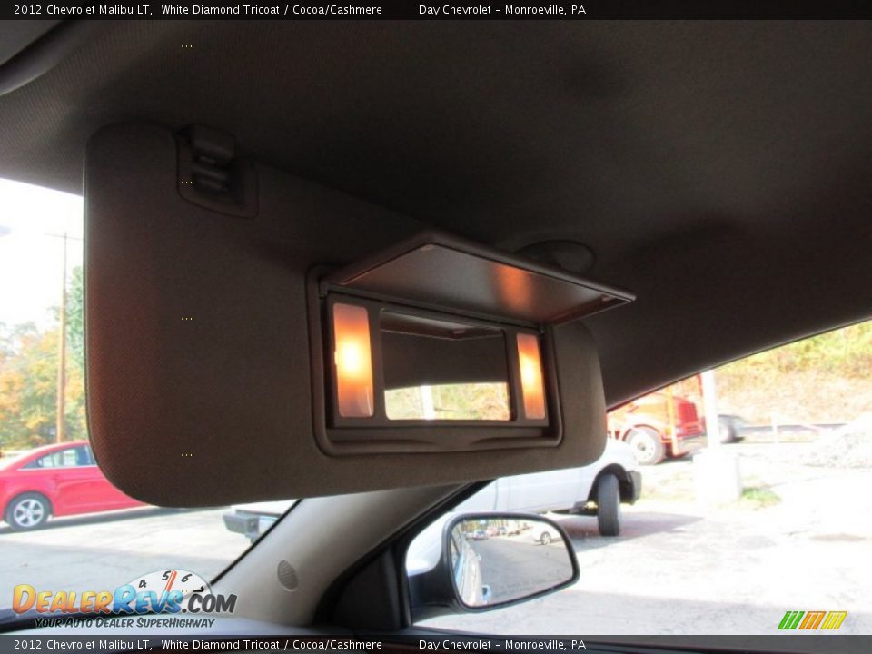 2012 Chevrolet Malibu LT White Diamond Tricoat / Cocoa/Cashmere Photo #36