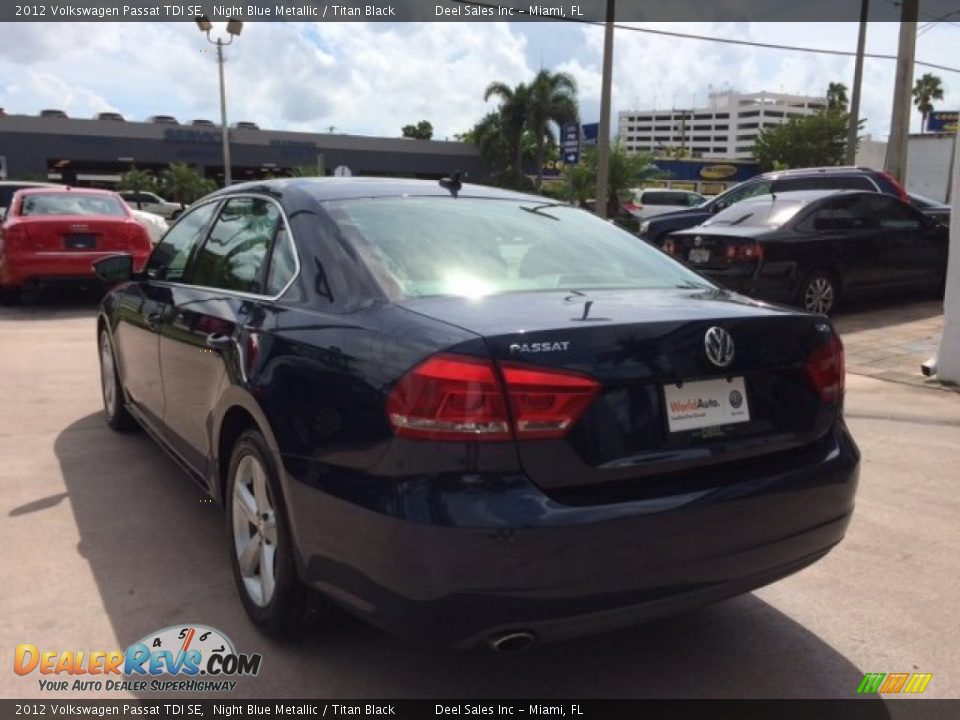 2012 Volkswagen Passat TDI SE Night Blue Metallic / Titan Black Photo #3