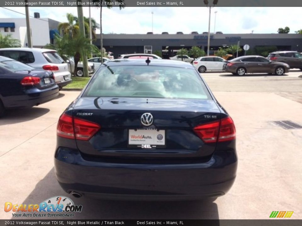 2012 Volkswagen Passat TDI SE Night Blue Metallic / Titan Black Photo #4