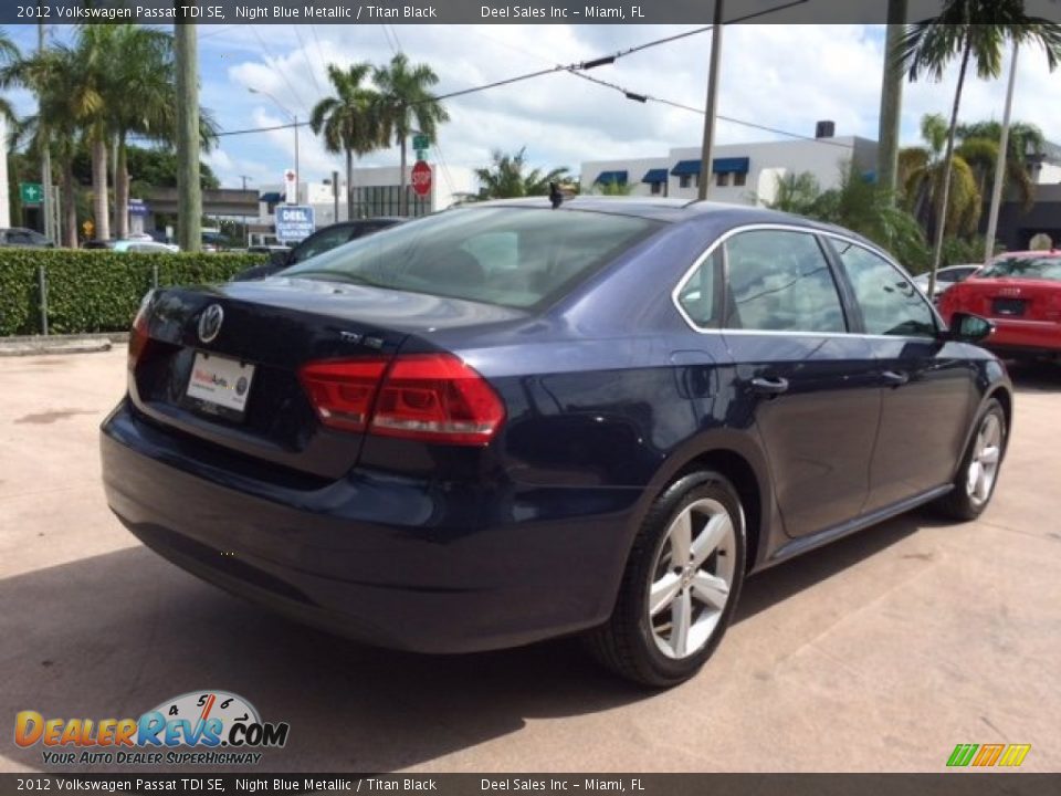 2012 Volkswagen Passat TDI SE Night Blue Metallic / Titan Black Photo #5