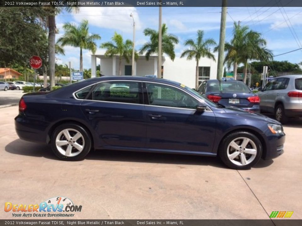 2012 Volkswagen Passat TDI SE Night Blue Metallic / Titan Black Photo #6