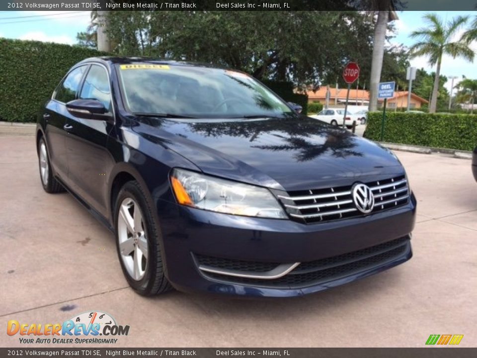 2012 Volkswagen Passat TDI SE Night Blue Metallic / Titan Black Photo #7