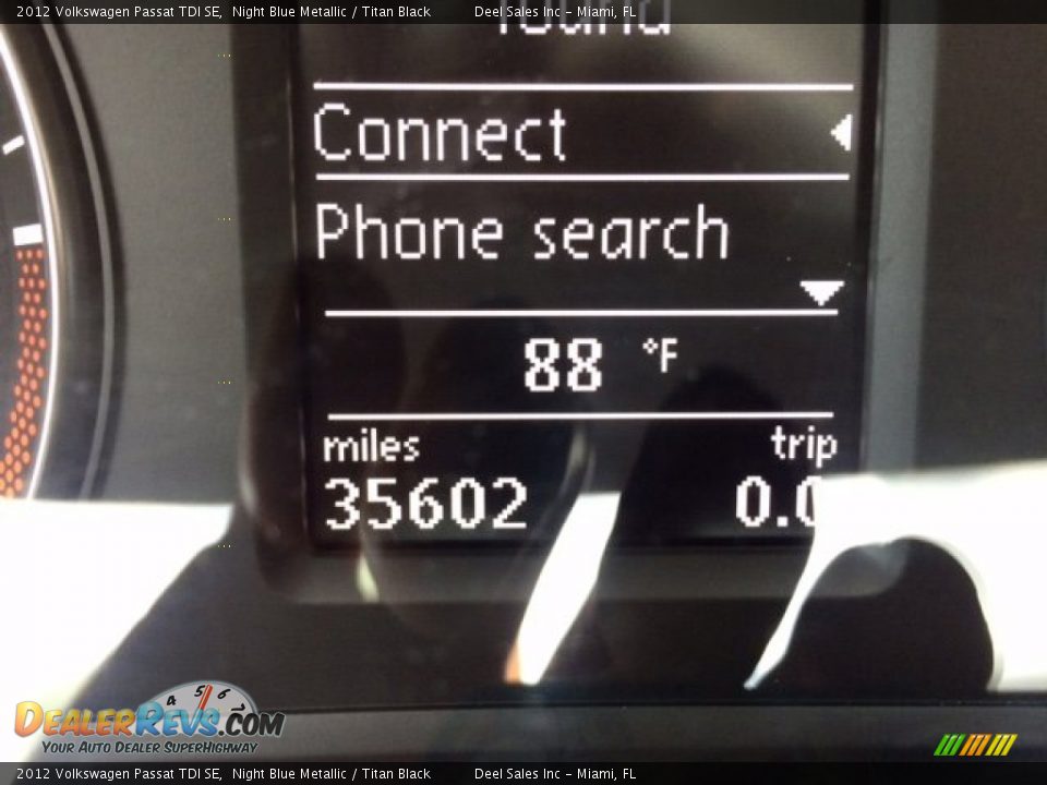 2012 Volkswagen Passat TDI SE Night Blue Metallic / Titan Black Photo #15