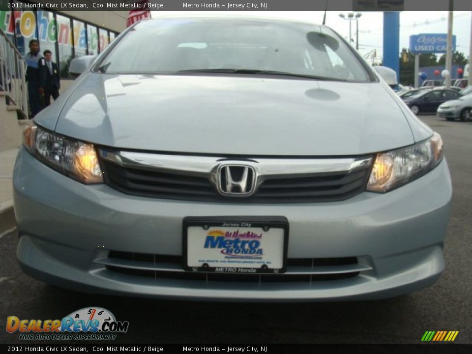 2012 Honda Civic LX Sedan Cool Mist Metallic / Beige Photo #2