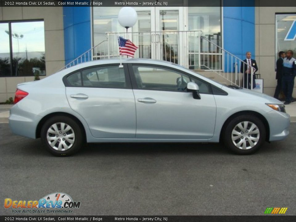 2012 Honda Civic LX Sedan Cool Mist Metallic / Beige Photo #7