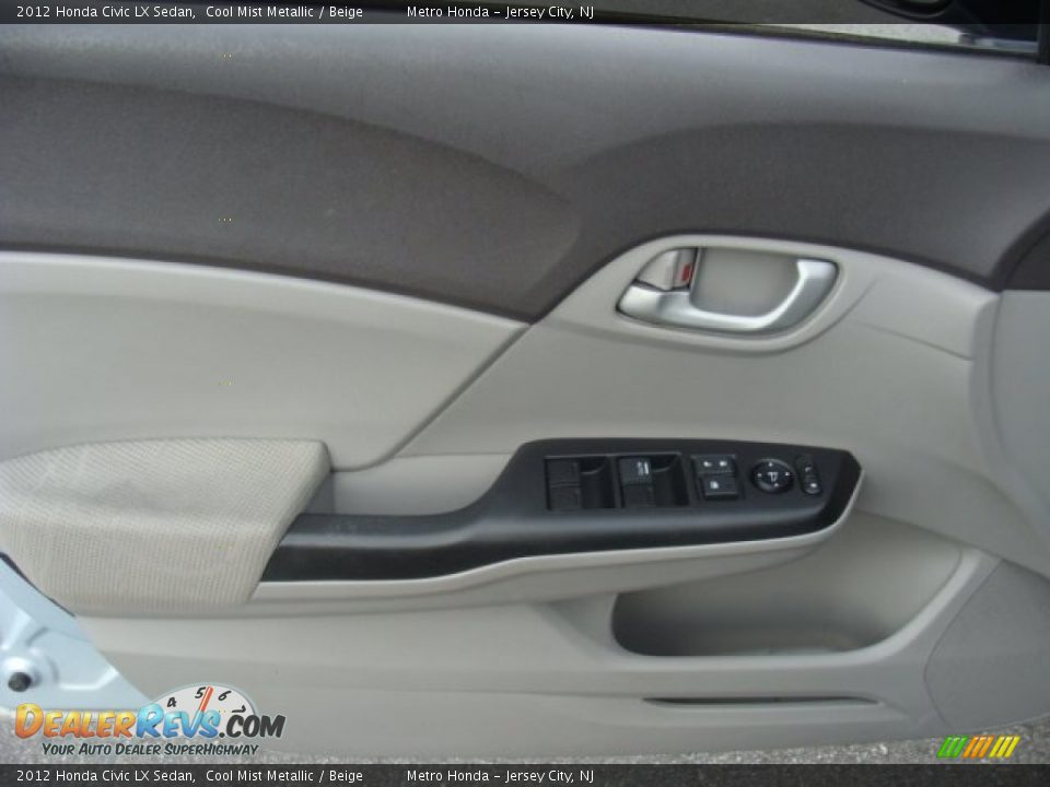 2012 Honda Civic LX Sedan Cool Mist Metallic / Beige Photo #9