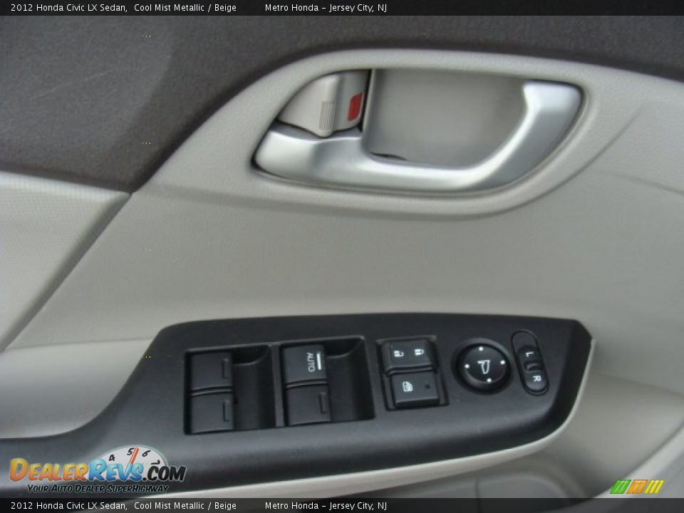 2012 Honda Civic LX Sedan Cool Mist Metallic / Beige Photo #10