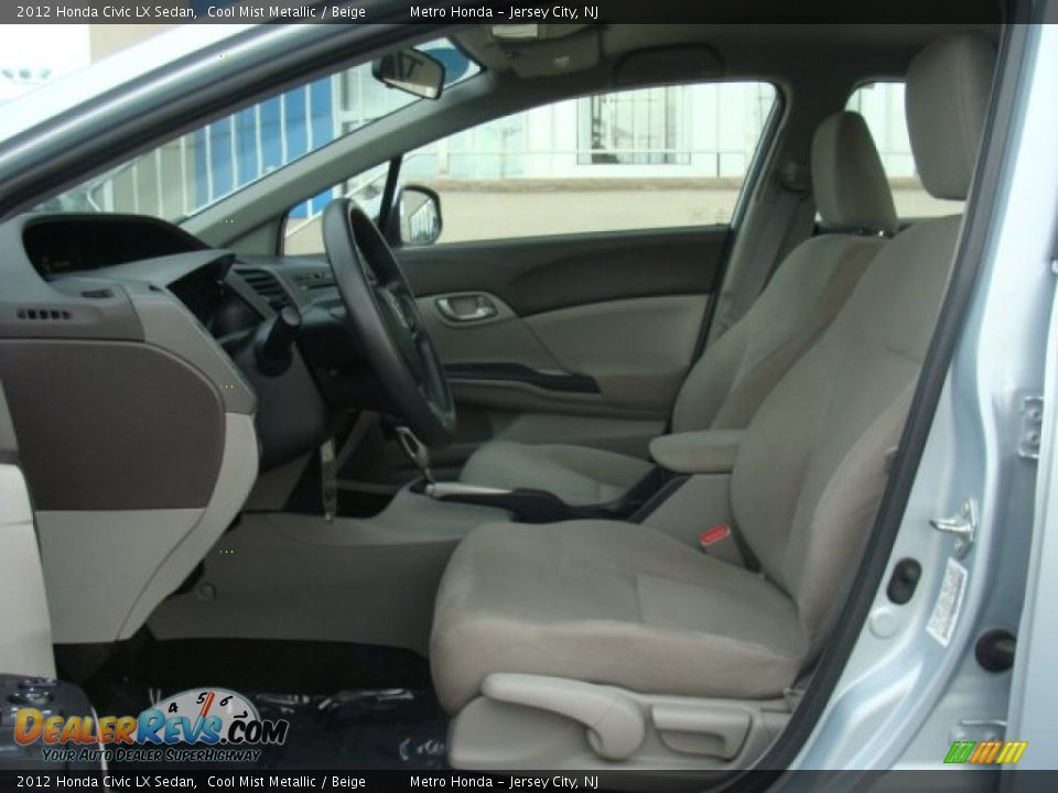 2012 Honda Civic LX Sedan Cool Mist Metallic / Beige Photo #12