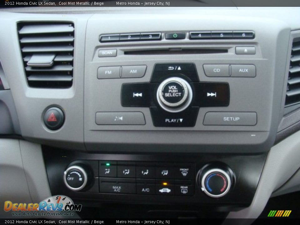 2012 Honda Civic LX Sedan Cool Mist Metallic / Beige Photo #18