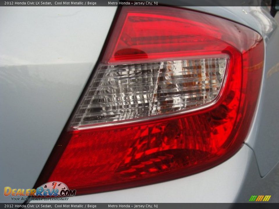 2012 Honda Civic LX Sedan Cool Mist Metallic / Beige Photo #22