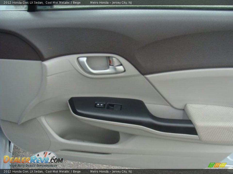 2012 Honda Civic LX Sedan Cool Mist Metallic / Beige Photo #24
