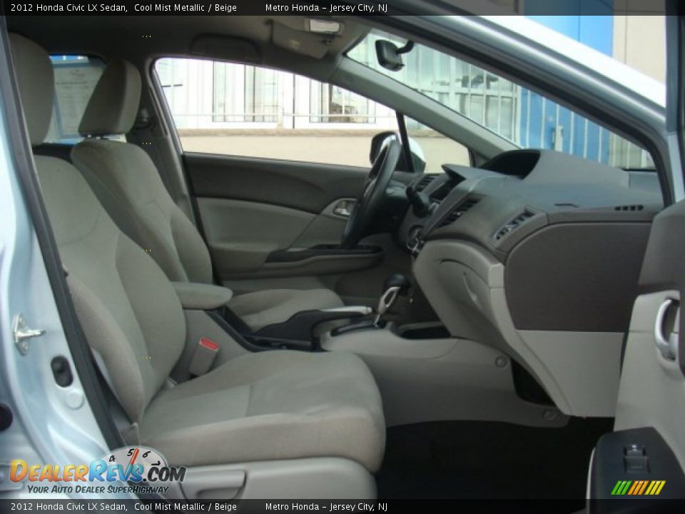 2012 Honda Civic LX Sedan Cool Mist Metallic / Beige Photo #26