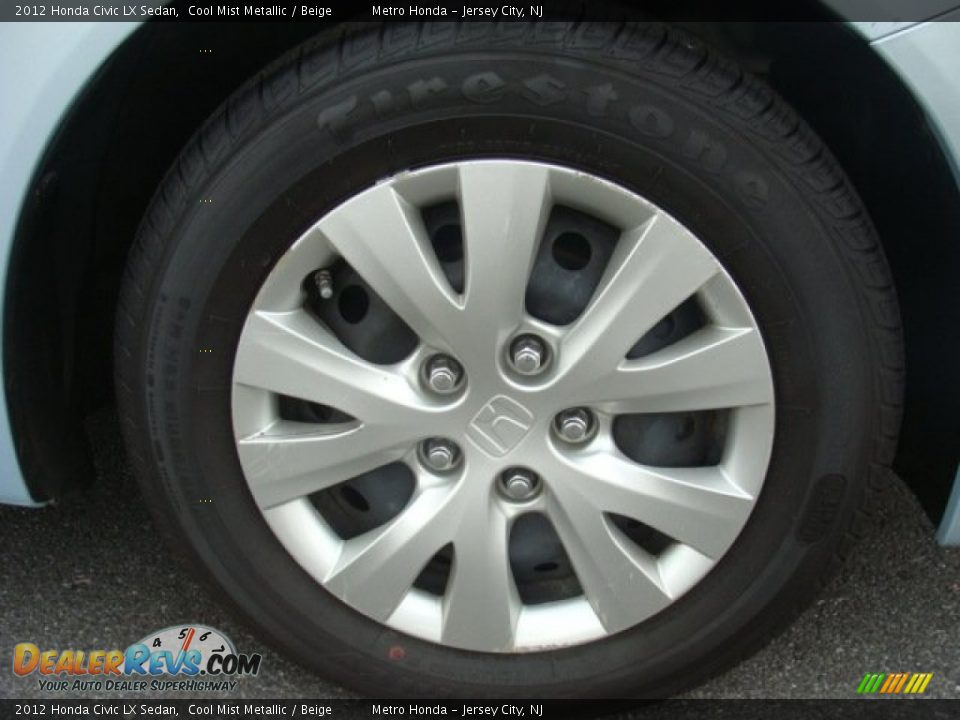 2012 Honda Civic LX Sedan Cool Mist Metallic / Beige Photo #29