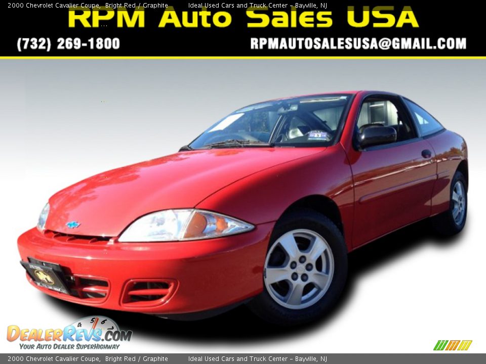 2000 Chevrolet Cavalier Coupe Bright Red / Graphite Photo #1