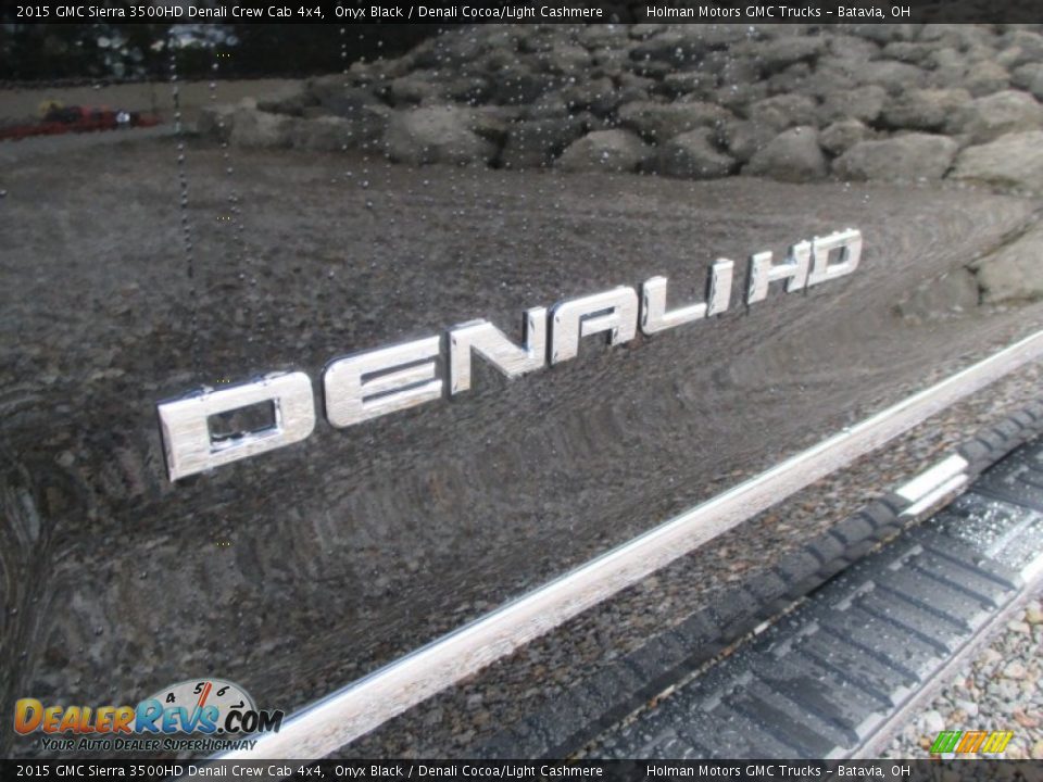 2015 GMC Sierra 3500HD Denali Crew Cab 4x4 Onyx Black / Denali Cocoa/Light Cashmere Photo #5