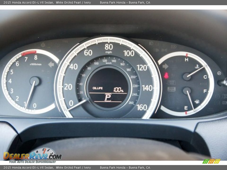 2015 Honda Accord EX-L V6 Sedan White Orchid Pearl / Ivory Photo #19