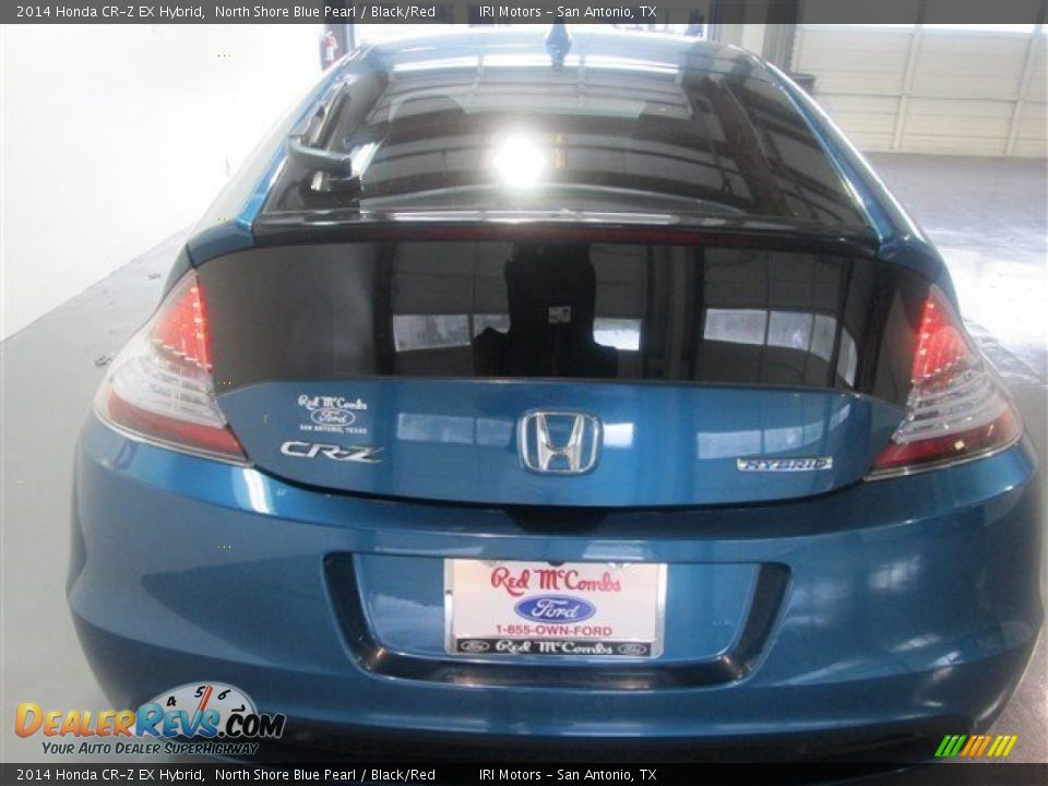 2014 Honda CR-Z EX Hybrid North Shore Blue Pearl / Black/Red Photo #5