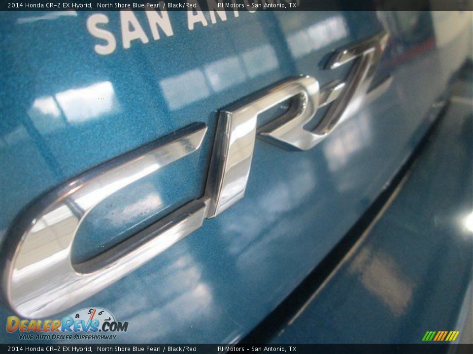 2014 Honda CR-Z EX Hybrid North Shore Blue Pearl / Black/Red Photo #6