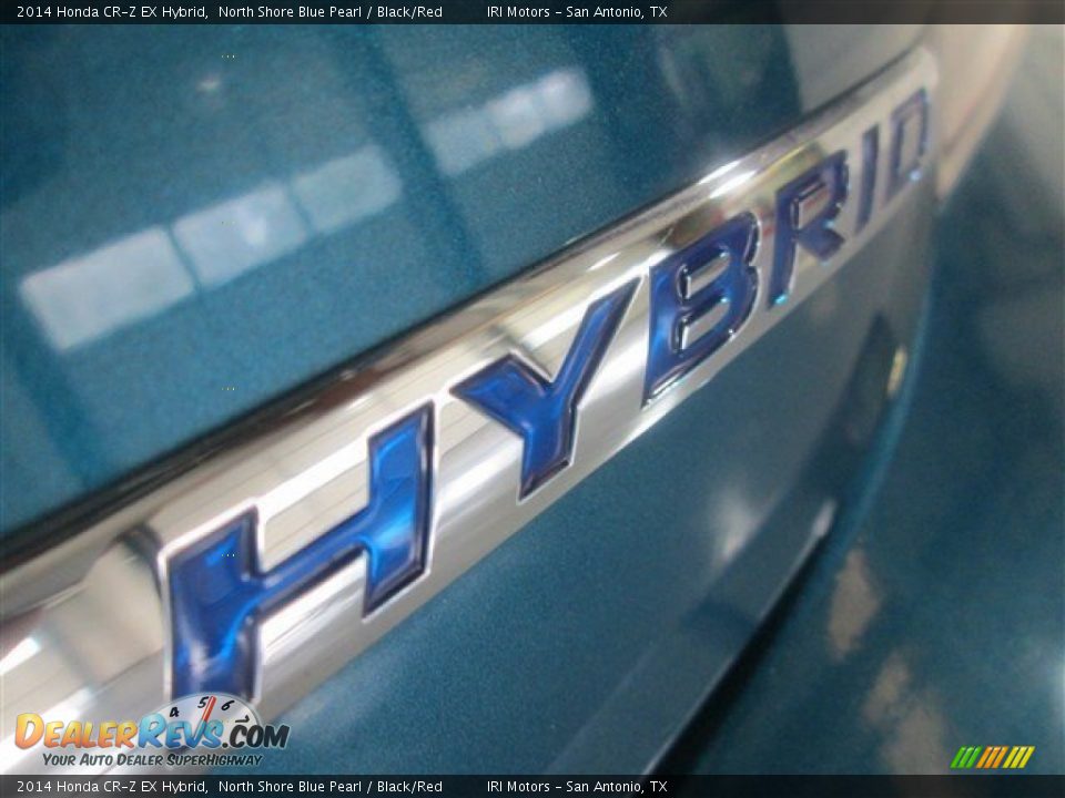 2014 Honda CR-Z EX Hybrid North Shore Blue Pearl / Black/Red Photo #7