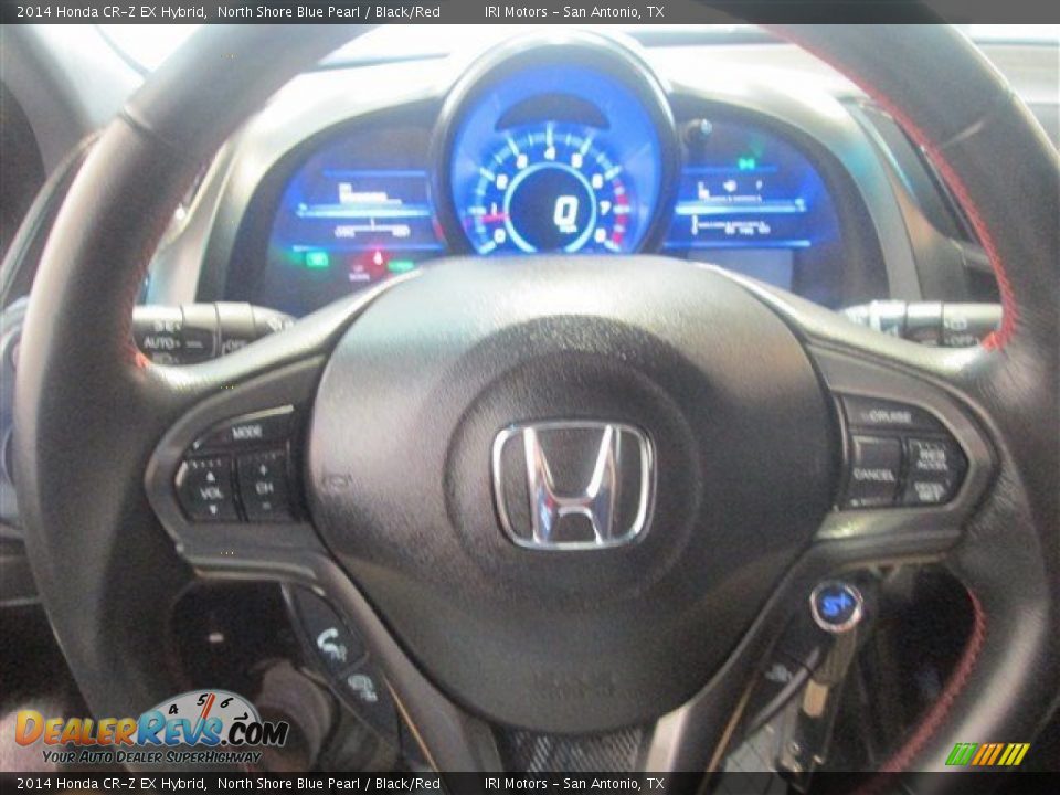2014 Honda CR-Z EX Hybrid North Shore Blue Pearl / Black/Red Photo #23