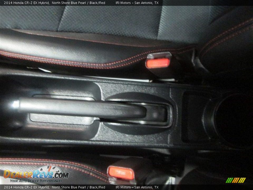 2014 Honda CR-Z EX Hybrid North Shore Blue Pearl / Black/Red Photo #25