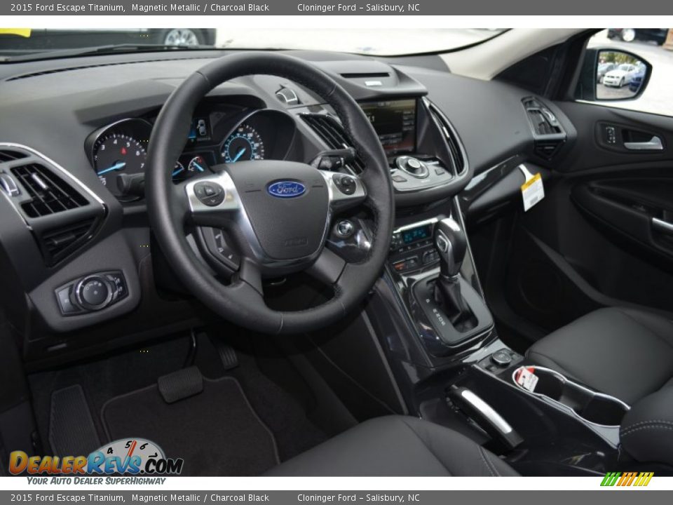 Charcoal Black Interior - 2015 Ford Escape Titanium Photo #7