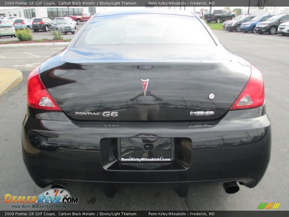 2009 Pontiac G6 GXP Coupe Carbon Black Metallic / Ebony/Light Titanium Photo #6