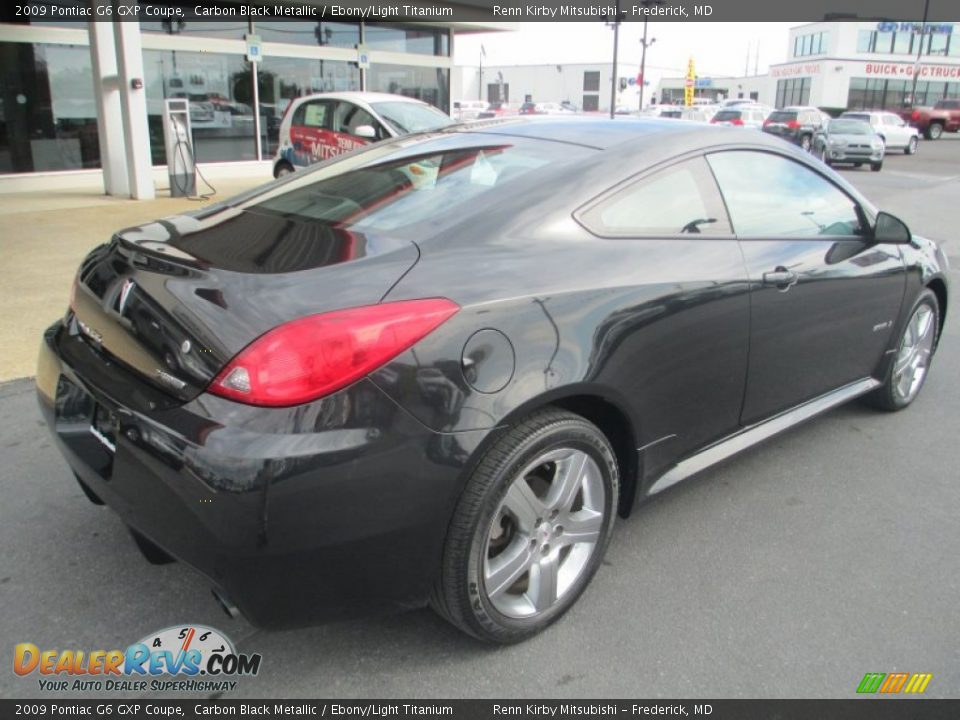 2009 Pontiac G6 GXP Coupe Carbon Black Metallic / Ebony/Light Titanium Photo #7