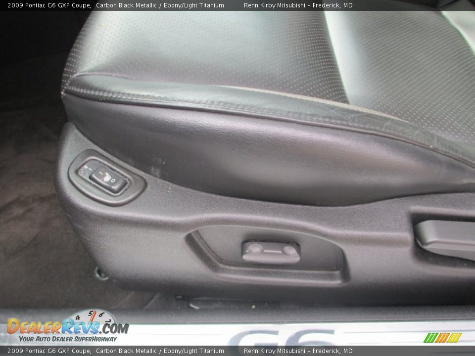 2009 Pontiac G6 GXP Coupe Carbon Black Metallic / Ebony/Light Titanium Photo #14
