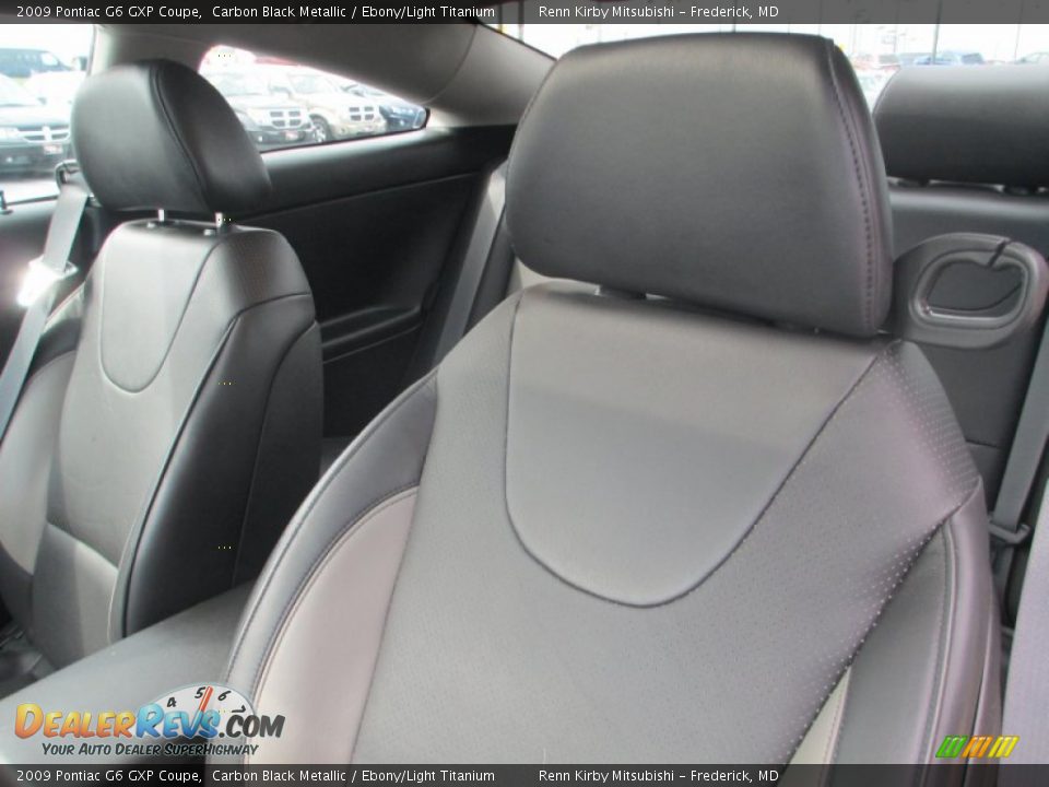 2009 Pontiac G6 GXP Coupe Carbon Black Metallic / Ebony/Light Titanium Photo #15