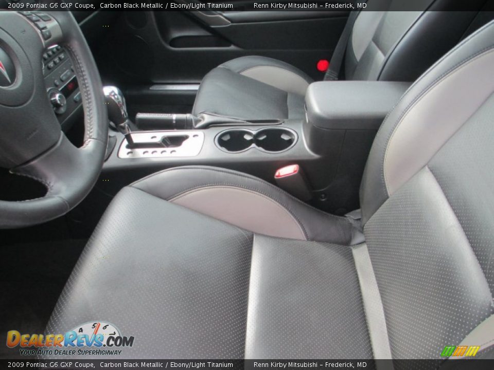 2009 Pontiac G6 GXP Coupe Carbon Black Metallic / Ebony/Light Titanium Photo #16