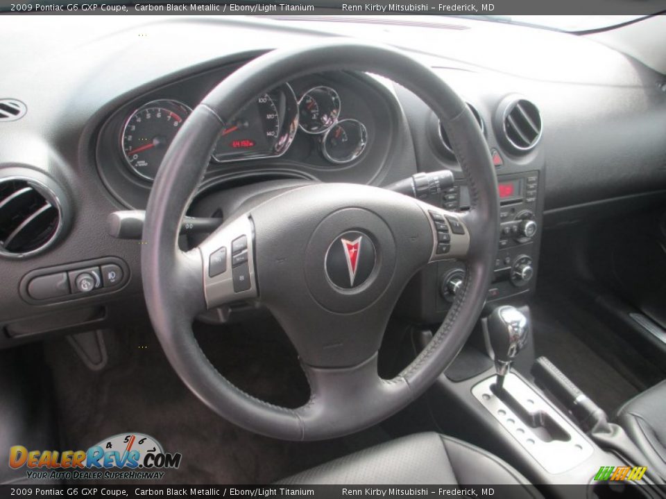 2009 Pontiac G6 GXP Coupe Carbon Black Metallic / Ebony/Light Titanium Photo #17