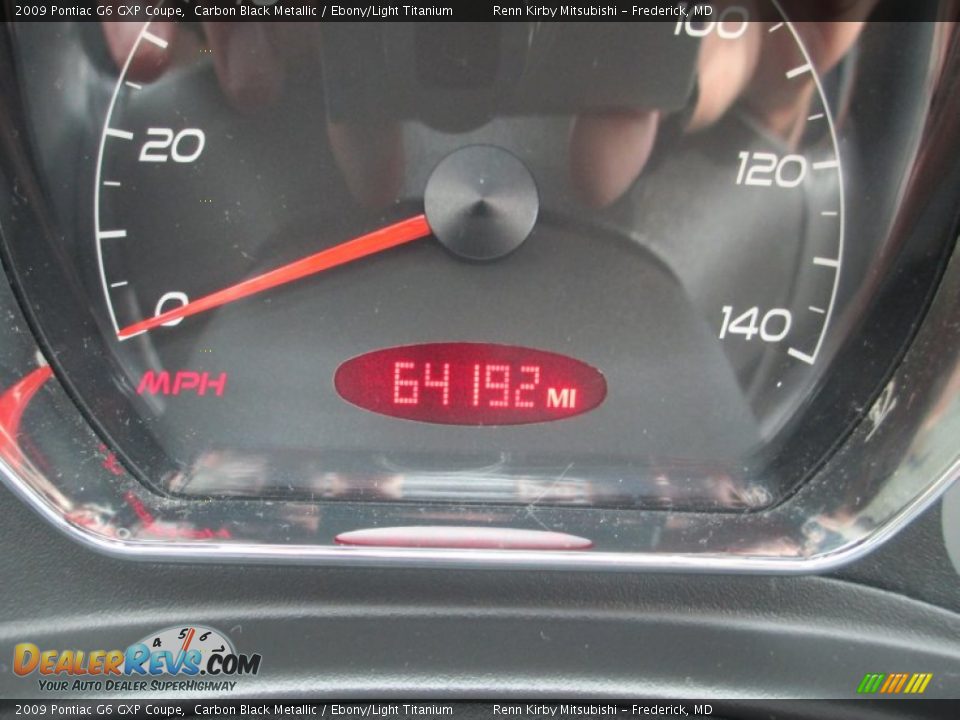2009 Pontiac G6 GXP Coupe Carbon Black Metallic / Ebony/Light Titanium Photo #20