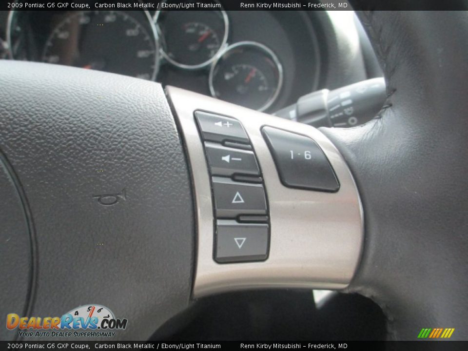 2009 Pontiac G6 GXP Coupe Carbon Black Metallic / Ebony/Light Titanium Photo #24