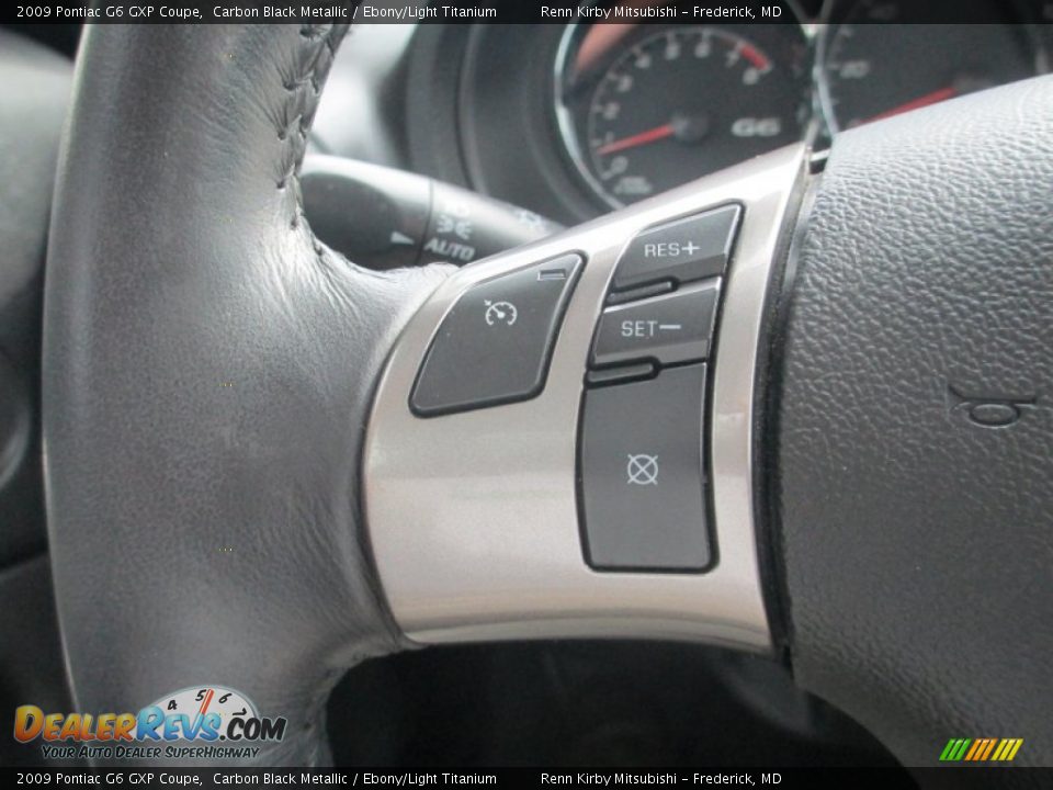 2009 Pontiac G6 GXP Coupe Carbon Black Metallic / Ebony/Light Titanium Photo #25
