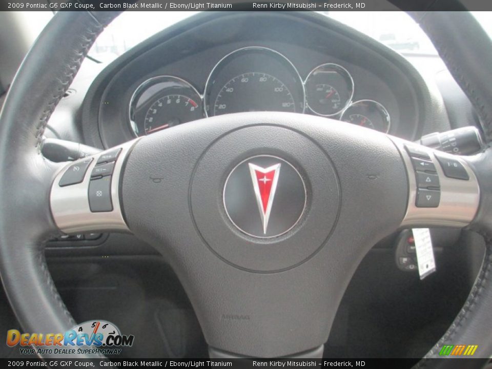 2009 Pontiac G6 GXP Coupe Carbon Black Metallic / Ebony/Light Titanium Photo #28