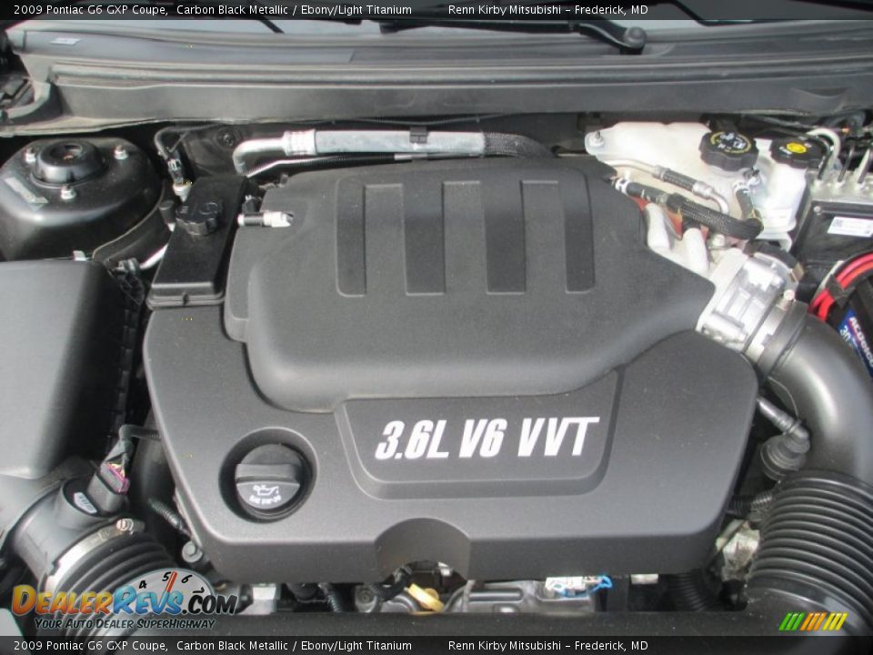 2009 Pontiac G6 GXP Coupe Carbon Black Metallic / Ebony/Light Titanium Photo #32