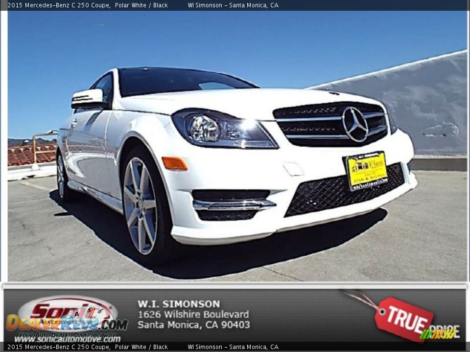 2015 Mercedes-Benz C 250 Coupe Polar White / Black Photo #1