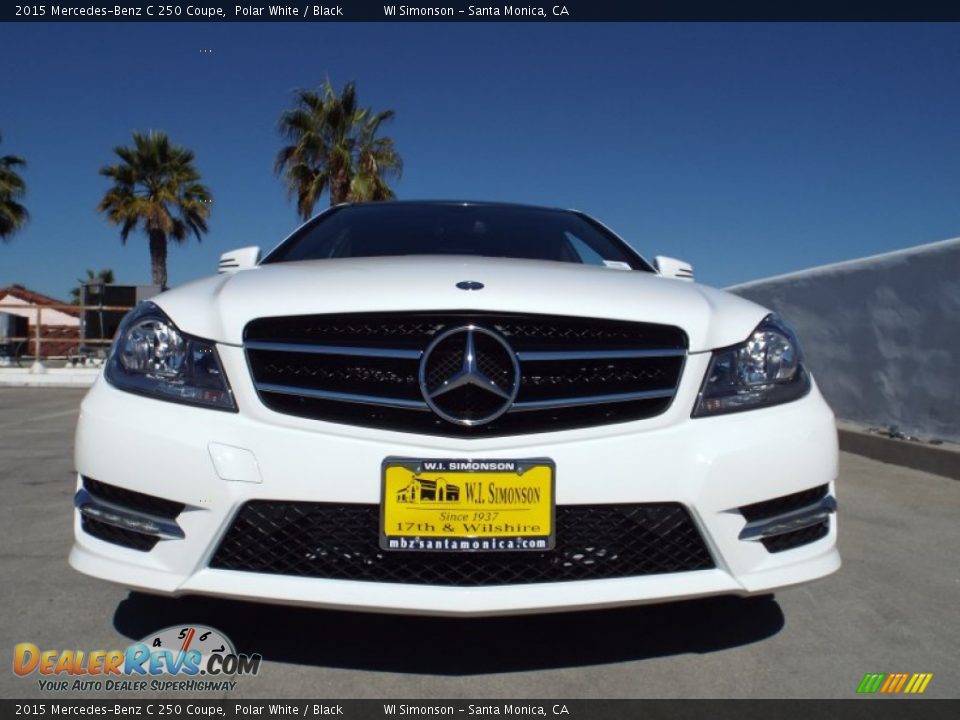 2015 Mercedes-Benz C 250 Coupe Polar White / Black Photo #2