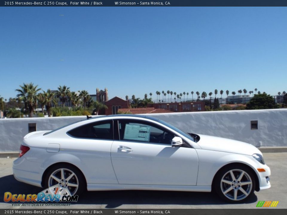 2015 Mercedes-Benz C 250 Coupe Polar White / Black Photo #3