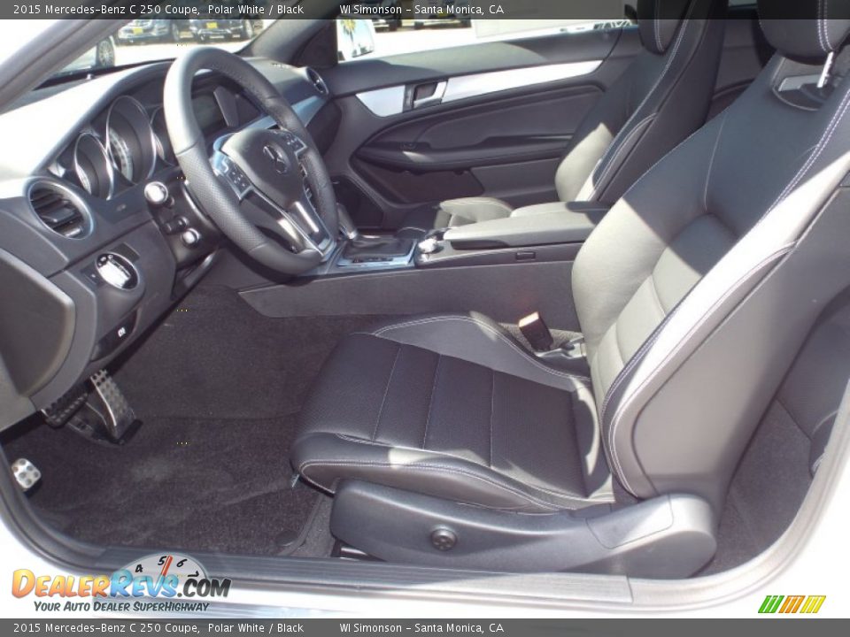 2015 Mercedes-Benz C 250 Coupe Polar White / Black Photo #7