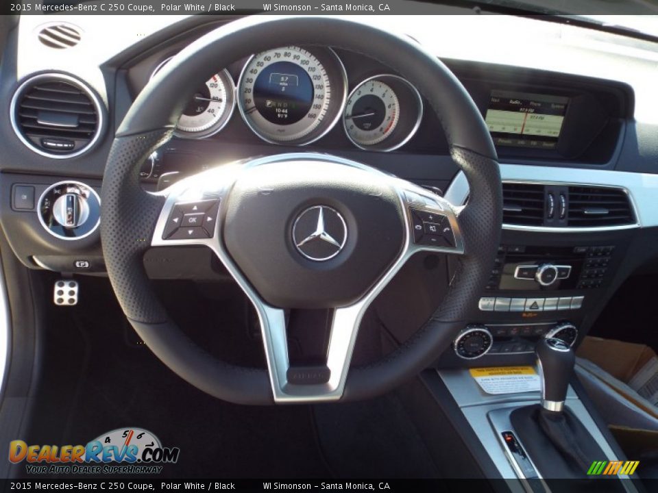 2015 Mercedes-Benz C 250 Coupe Polar White / Black Photo #9