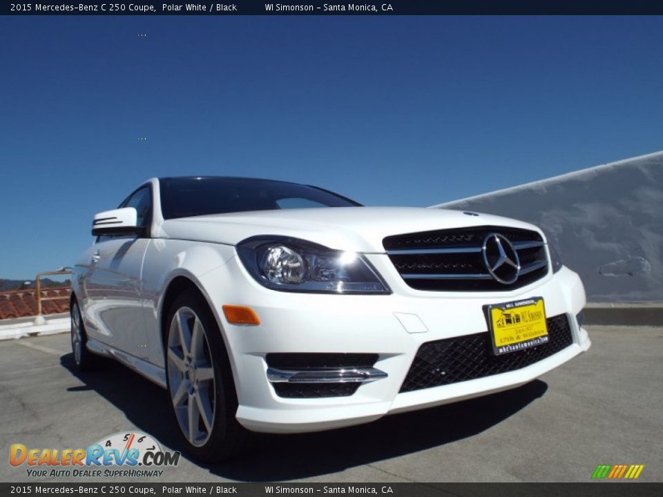 2015 Mercedes-Benz C 250 Coupe Polar White / Black Photo #11