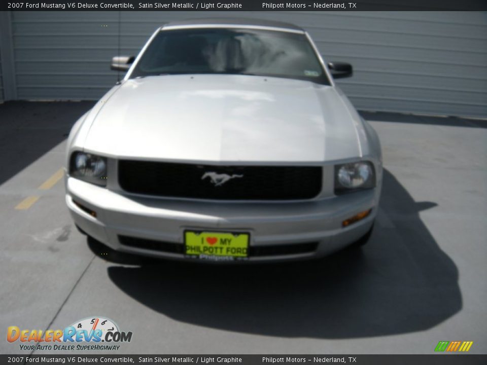 2007 Ford Mustang V6 Deluxe Convertible Satin Silver Metallic / Light Graphite Photo #5
