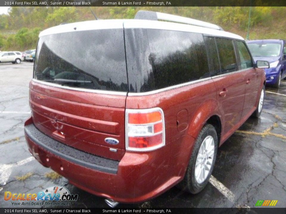 2014 Ford Flex SEL AWD Sunset / Charcoal Black Photo #2