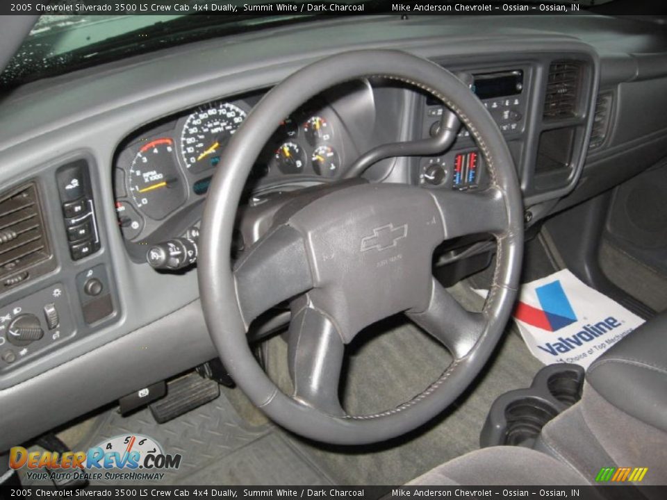 2005 Chevrolet Silverado 3500 LS Crew Cab 4x4 Dually Summit White / Dark Charcoal Photo #6