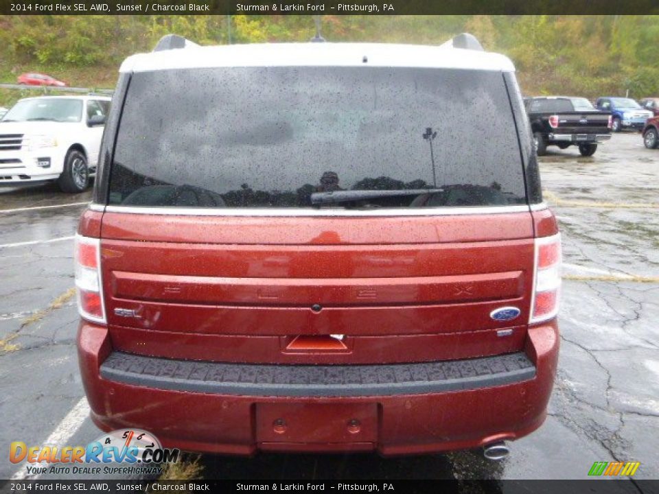 2014 Ford Flex SEL AWD Sunset / Charcoal Black Photo #3
